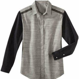 3.1 Phillip Lim Color Block Button Front Shirt